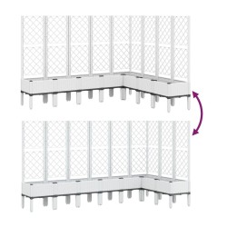 Jardinière avec treillis blanc 200x160x142 cm PP 557261557261