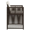 Chaises de jardin avec coussins lot de 4 marron résine tressée 557263557263