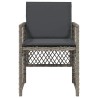 Chaises de jardin avec coussins lot de 4 gris résine tressée 557264557264
