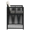 Chaises de jardin lot de 4 avec coussins noir résine tressée 557267557267