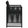 Chaises de jardin lot de 4 avec coussins noir résine tressée 557268557268