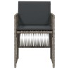 Chaises de jardin avec coussins lot de 4 gris résine tressée 557269557269