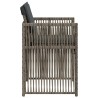 Chaises de jardin avec coussins lot de 4 gris résine tressée 557269557269