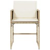 Chaises de jardin avec coussins lot de 4 beige résine tressée 557270557270