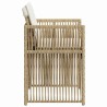 Chaises de jardin avec coussins lot de 4 beige résine tressée 557273557273
