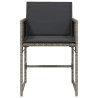 Chaises de jardin avec coussins lot de 4 gris résine tressée 557274557274