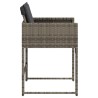 Chaises de jardin avec coussins lot de 4 gris résine tressée 557274557274