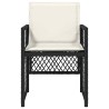 Chaises de jardin lot de 4 avec coussins noir résine tressée 557276557276