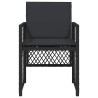 Chaises de jardin lot de 4 avec coussins noir résine tressée 557281557281