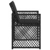 Chaises de jardin lot de 4 avec coussins noir résine tressée 557281557281