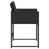 Chaises de jardin lot de 4 avec coussins noir résine tressée 557282557282