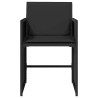 Chaises de jardin lot de 4 avec coussins noir résine tressée 557283557283
