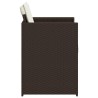 Chaises de jardin avec coussins lot de 4 marron résine tressée 557285557285