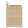 Chaises de jardin avec coussins lot de 4 beige résine tressée 557287557287