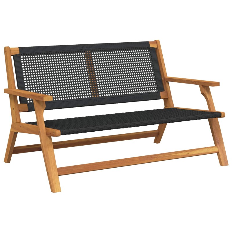 Mobilier de jardin Noir 122 x 78 x 73 cm Bois d'Acacia Massif 557290557290