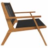 Mobilier de jardin Noir 122 x 78 x 73 cm Bois d'Acacia Massif 557290557290