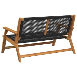 Mobilier de jardin Noir 122 x 78 x 73 cm Bois d'Acacia Massif 557290557290