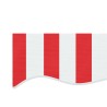 Tissu de remplacement pour auvent rayures rouges et blanches 557293557293