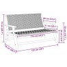 Mobilier de jardin Noir et Blanc 122 x 78 x 73 cm 557298557298