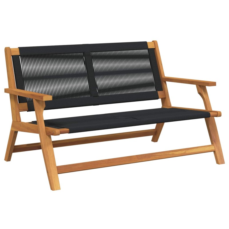 Mobilier de jardin Noir 122 x 78 x 73 cm Bois d'Acacia Massif 557301557301