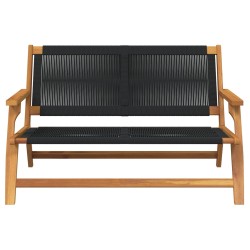 Mobilier de jardin Noir 122 x 78 x 73 cm Bois d'Acacia Massif 557301557301