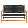 Mobilier de jardin Noir 122 x 78 x 73 cm Bois d'Acacia Massif 557301557301