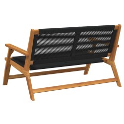 Mobilier de jardin Noir 122 x 78 x 73 cm Bois d'Acacia Massif 557301557301