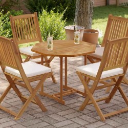 Dessus de table 80x80x2,5 cm octogonal bois de teck massif 557302557302