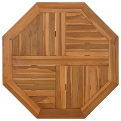 Dessus de table 80x80x2,5 cm octogonal bois de teck massif 557302557302