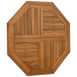 Dessus de table 80x80x2,5 cm octogonal bois de teck massif 557302557302