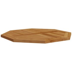 Dessus de table 80x80x2,5 cm octogonal bois de teck massif 557302557302
