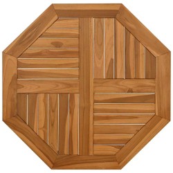 Dessus de table 70x70x2,5 cm octogonal bois de teck massif 557303557303