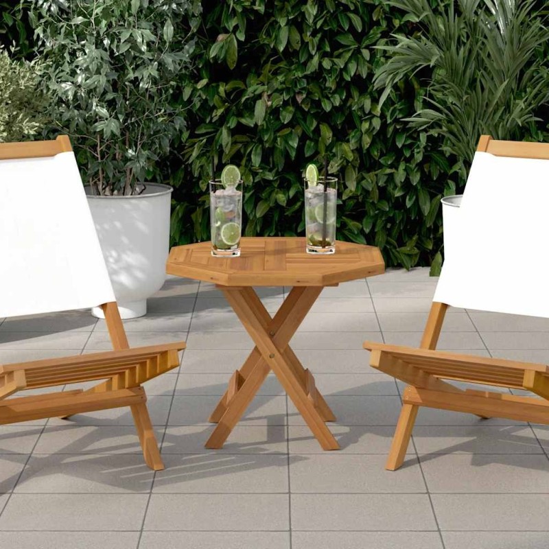 Dessus de table 50x50x2,5 cm octogonal bois de teck massif 557304557304