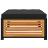 Tabouret de jardin avec coussin 68x68x30cm bois massif d'acacia 557308557308