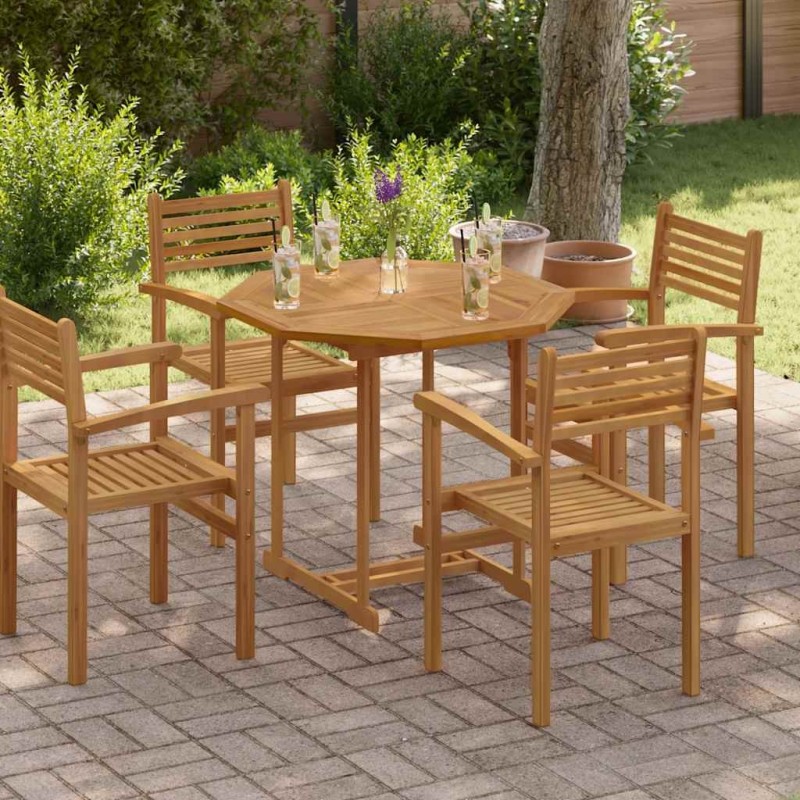 Dessus de table 90x90x2,5 cm octogonal bois de teck massif 557312557312
