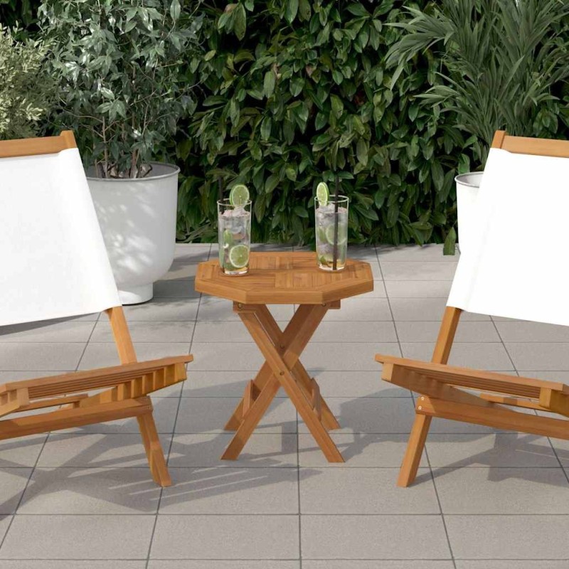 Dessus de table 40x40x2,5 cm octogonal bois de teck massif 557315557315