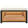 Tabouret de jardin avec coussin 68x68x30cm bois massif d'acacia 557316557316