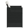 Ensemble à manger de jardin coussins 5pcs Noir Résine tressée 557319557319