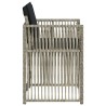 Chaises de jardin avec coussins lot de 4 gris clair poly rotin 557320557320