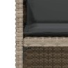 Ensemble de bistro 3 pcs et coussins gris clair résine tressée 557321557321