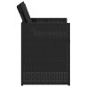 Ensemble à manger de jardin coussins 5pcs Noir Résine tressée 557323557323