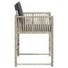 Chaises de jardin avec coussins lot de 4 gris clair poly rotin 557326557326