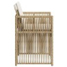 Chaises de jardin avec coussins lot de 4 beige résine tressée 557330557330