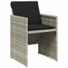 Ensemble à manger de jardin et coussins 5 pcs gris clair rotin 557331557331