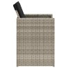 Ensemble à manger de jardin et coussins 5 pcs gris clair rotin 557331557331