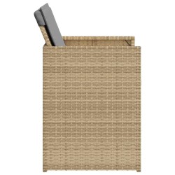 Ensemble à manger de jardin coussins 5 pcs mélange beige rotin 557340557340
