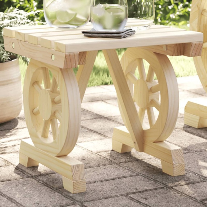 Repose-pied de jardin 40x36,5x38,5 cm bois massif sapin 557341557341