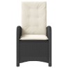 Ensemble de bistro 3 pcs avec coussins noir résine tressée 557345557345