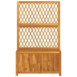 Jardinière avec treillis 100x32x165 cm bois massif d'acacia 557351557351
