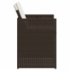 Chaises de jardin avec coussins lot de 4 marron résine tressée 557355557355